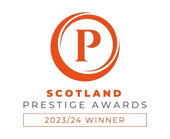 Badge for Scotland Prestige awards winner 2023 for The Tranquility Zone, Holistic massage treatment specialist of the year.  